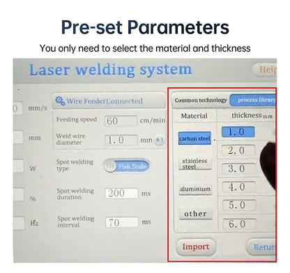 Laser Welder Handheld Fiber Welding Machine  1500W 4 in 1  Water Cooling Cutting Weld Seam Cleaning with Auto Wire Feeder Cable Length 10m for Metal Stainless Steel Aluminum Copper