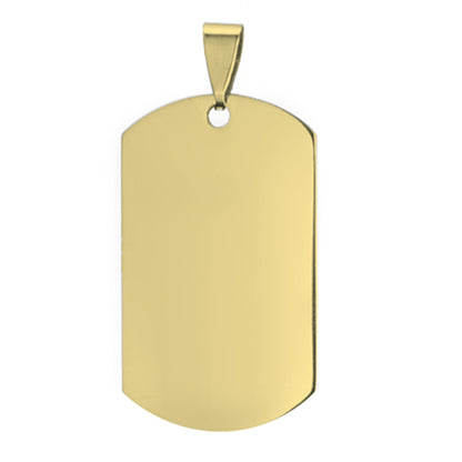 100 pcs Titanium steel dog tag pendant European and American explosive mirror  tag necklace