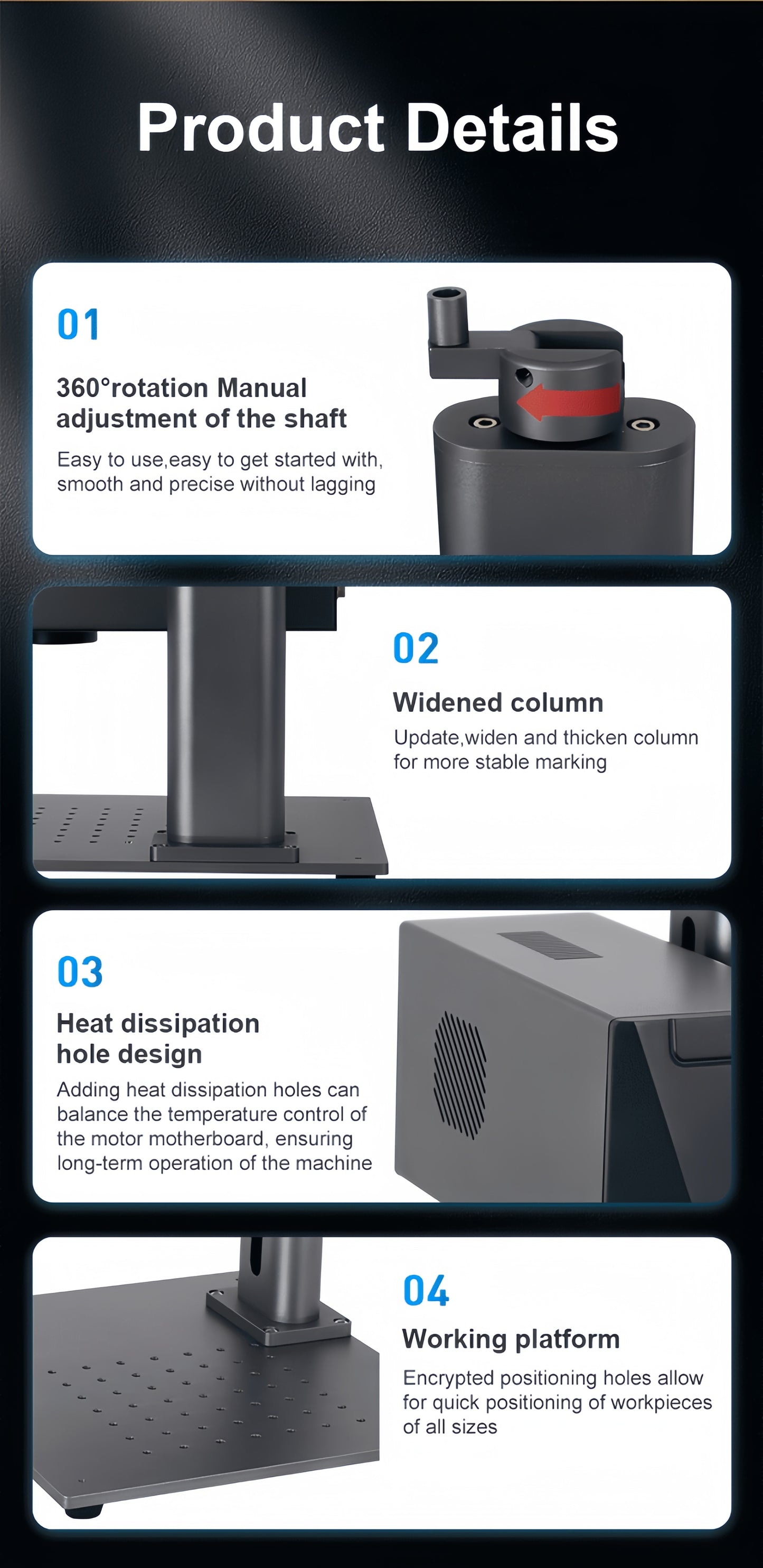 Máquina de marcado láser de fibra Hualong de 8,5 kg, 4K, HD, color para metal, plástico, cuero, madera pintada, grabado láser, soldador láser