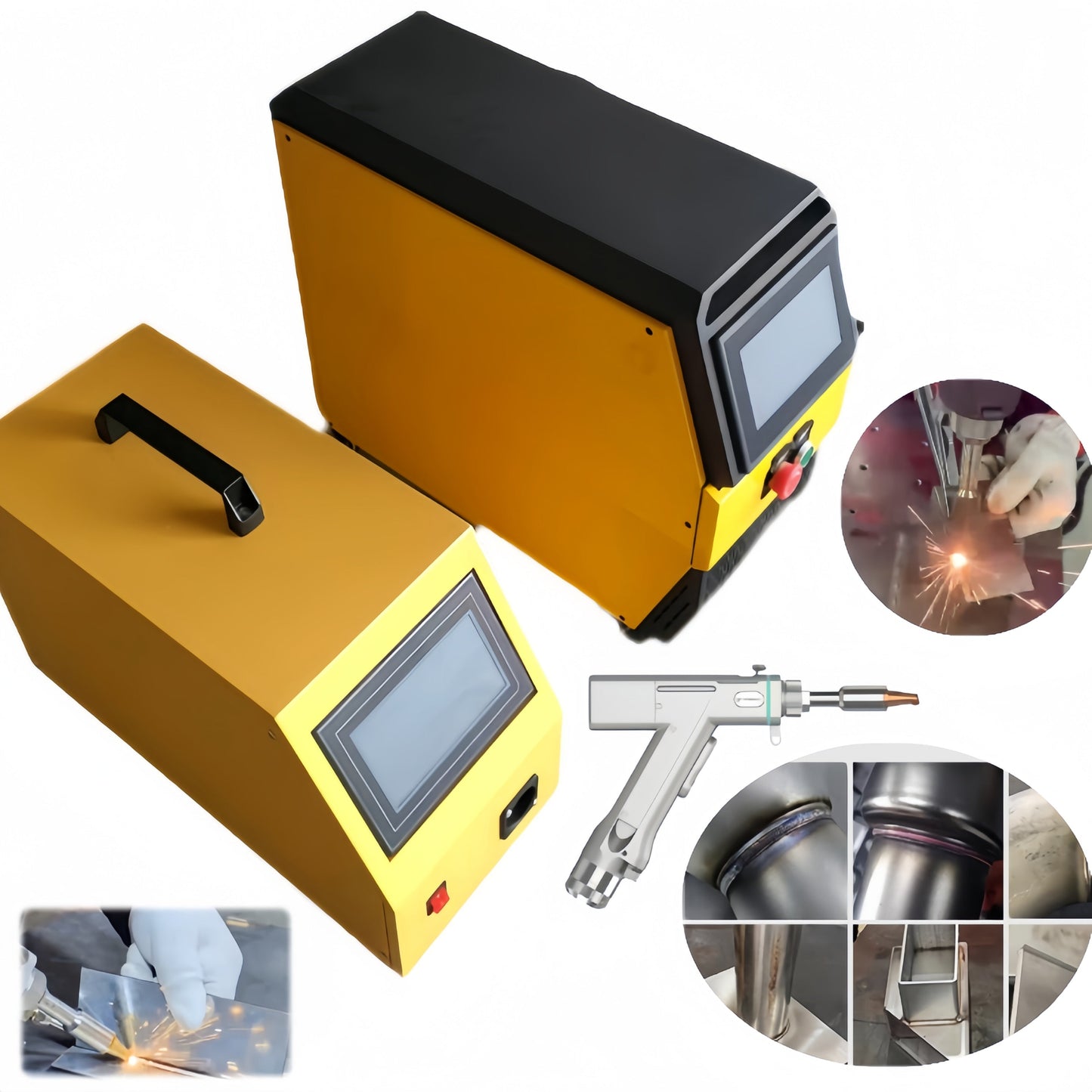 Laser Welder Handheld Fiber Welding Machine  4 in 1  Air Cooling Cutting Weld Seam Cleaning with Auto Wire Feeder for Metal Stainless Steel Aluminum Copper