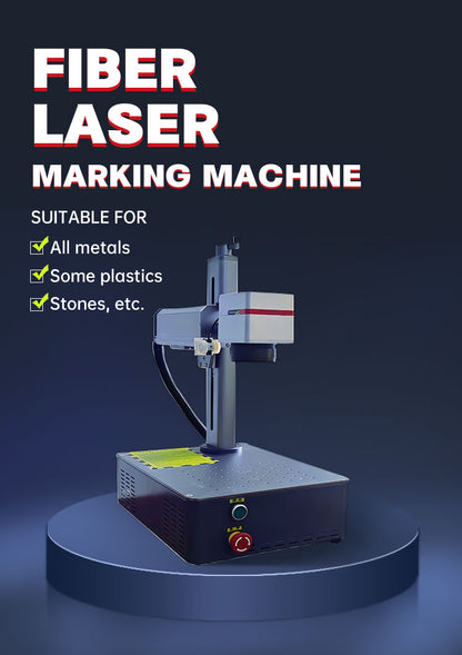 Fiber Laser Engraver 20W/30W/50W/100W, Dual Red Dot Locator Laser Marking Machine for Jewelry,Sliver,Gold,Tumblers, 4.3”X4.3”/5.9”X5.9”/11.8”X11.8” Scan Area with 100,000 Hour Lifespan EzCad Included