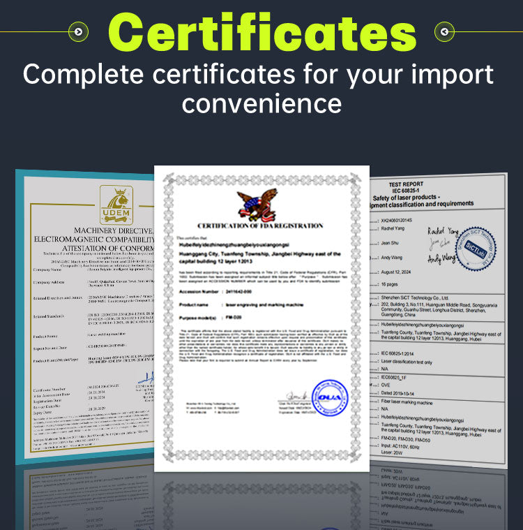 Fiber Laser Engraver 20W/30W/50W/100W, Dual Red Dot Locator Laser Marking Machine for Jewelry,Sliver,Gold,Tumblers, 4.3”X4.3”/5.9”X5.9”/11.8”X11.8” Scan Area with 100,000 Hour Lifespan EzCad Included