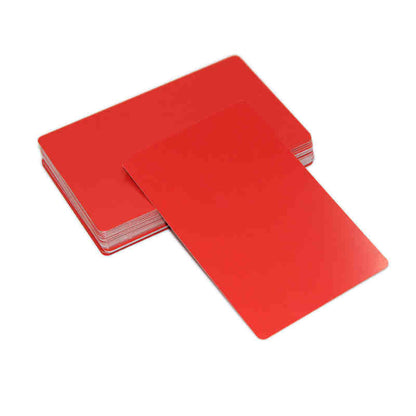 100 Pcs 0.22mm Laser Marking Test Aluminum Sheet Metal Nameplate Business Card Blank