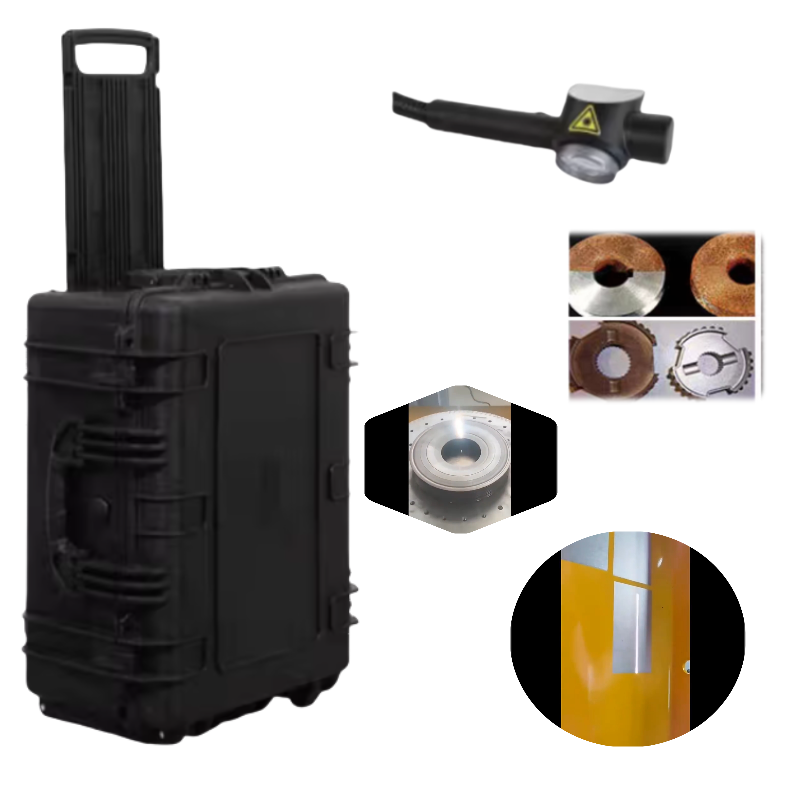 Laser Rust Remover Suitcase 200W Pulse  Laser Cleaner Portable Fiber Cleaning Machine  for Metal Rust, Stains,Plating and Oil Remove