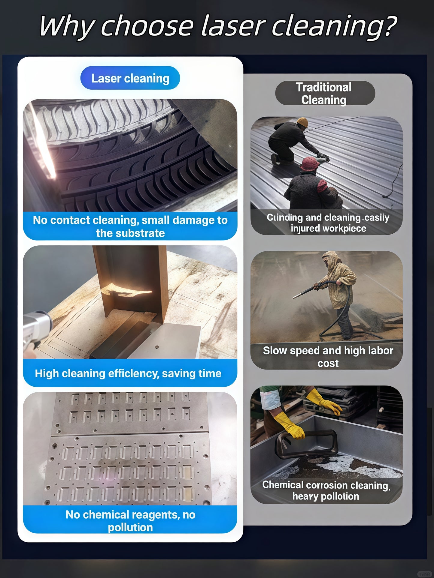 Laser Rust Remover Suitcase 200W Pulse  Laser Cleaner Portable Fiber Cleaning Machine  for Metal Rust, Stains,Plating and Oil Remove