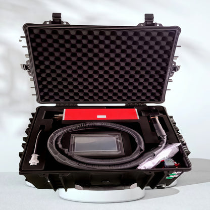 Laser Rust Remover Suitcase 200W Pulse  Laser Cleaner Portable Fiber Cleaning Machine  for Metal Rust, Stains,Plating and Oil Remove