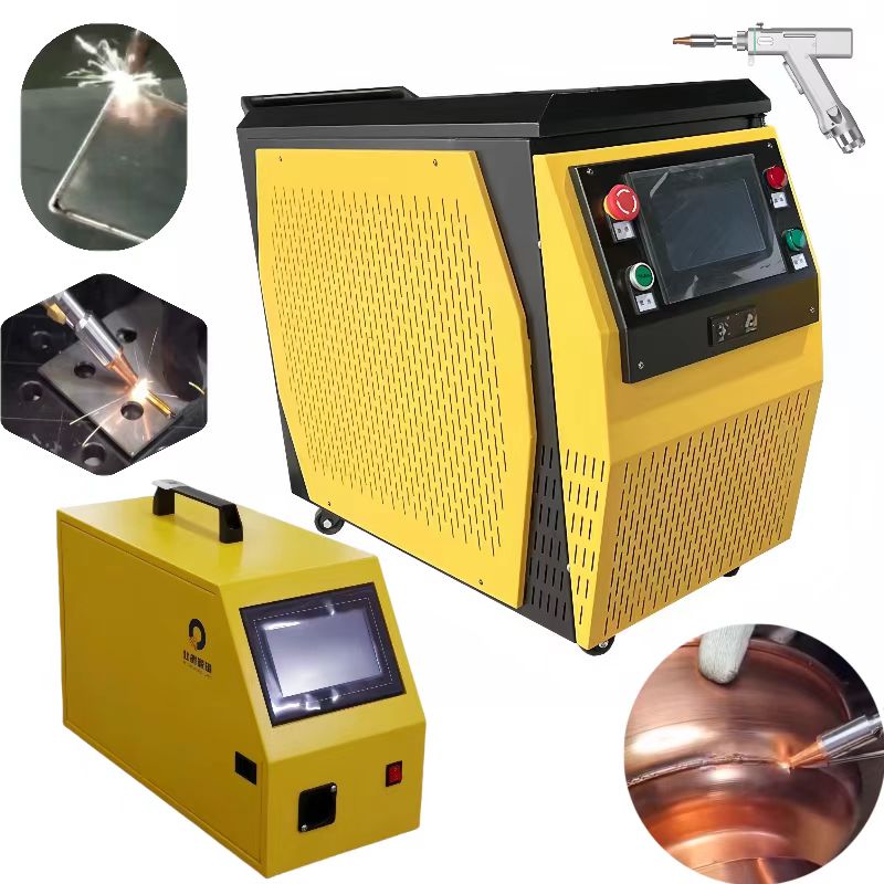 Laser Welder Handheld Fiber Welding Machine  1500W 4 in 1  Water Cooling Cutting Weld Seam Cleaning with Auto Wire Feeder Cable Length 10m for Metal Stainless Steel Aluminum Copper