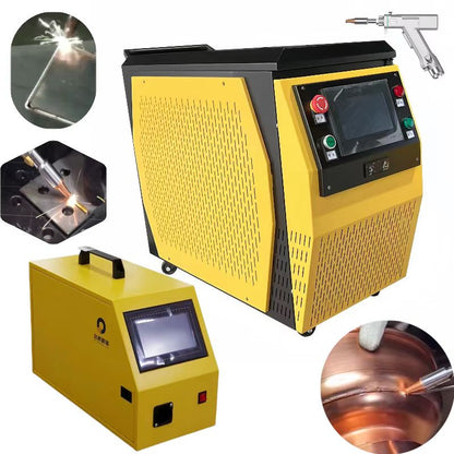 Laser Welder Handheld Fiber Welding Machine  1500W 4 in 1  Water Cooling Cutting Weld Seam Cleaning with Auto Wire Feeder Cable Length 10m for Metal Stainless Steel Aluminum Copper