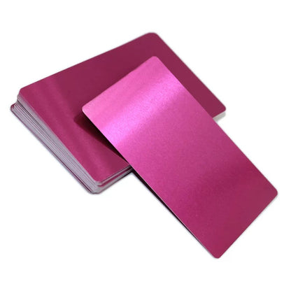 100 Pcs 0.22mm Laser Marking Test Aluminum Sheet Metal Nameplate Business Card Blank