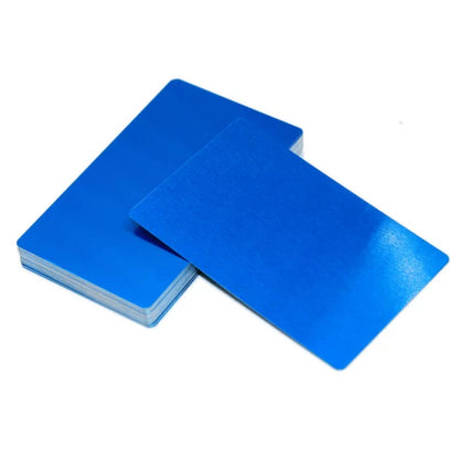 100 Pcs 0.22mm Laser Marking Test Aluminum Sheet Metal Nameplate Business Card Blank