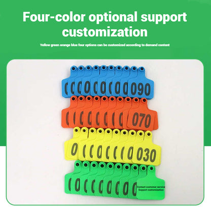 100 Pcs Bull Ear Tag Boards Thickened Animal Ear tag boards Farm Animal Ldentification Management Boards Bull ear tags