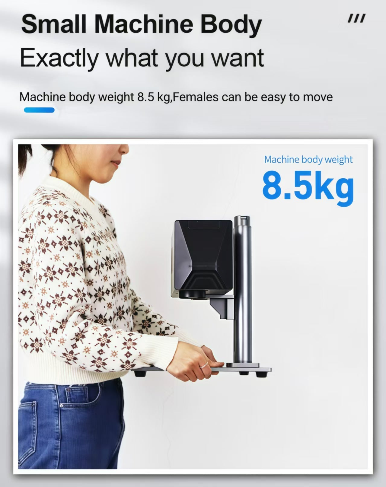 Máquina de marcado láser de fibra Hualong de 8,5 kg, 4K, HD, color para metal, plástico, cuero, madera pintada, grabado láser, soldador láser