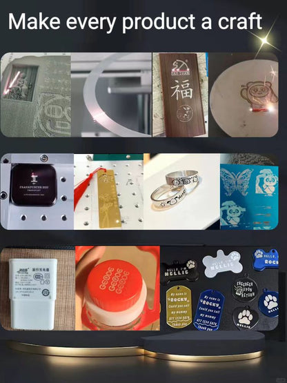 Fiber Laser Engraver 20W/30W/50W/100W, Dual Red Dot Locator Laser Marking Machine for Jewelry,Sliver,Gold,Tumblers, 4.3”X4.3”/5.9”X5.9”/11.8”X11.8” Scan Area with 100,000 Hour Lifespan EzCad Included