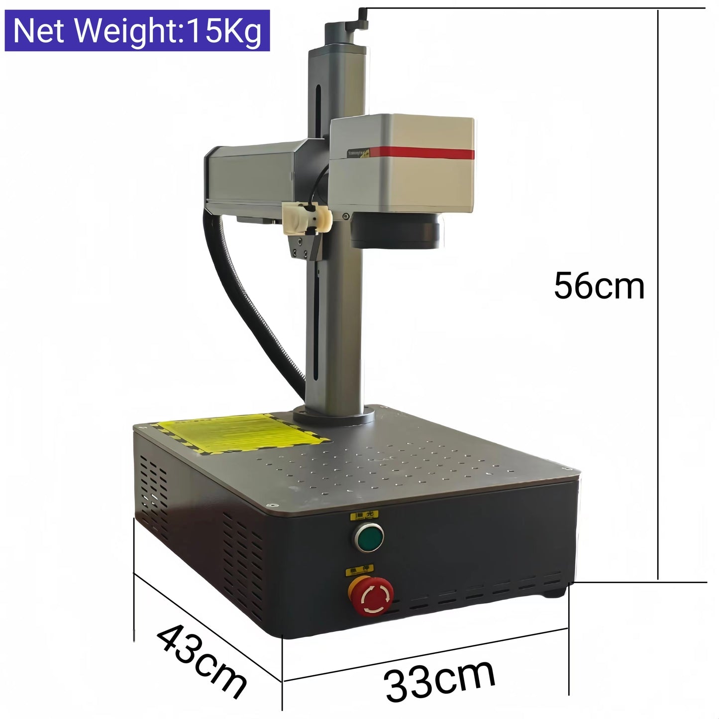 Fiber Laser Engraver 20W/30W/50W/100W, Dual Red Dot Locator Laser Marking Machine for Jewelry,Sliver,Gold,Tumblers, 4.3”X4.3”/5.9”X5.9”/11.8”X11.8” Scan Area with 100,000 Hour Lifespan EzCad Included