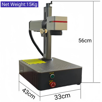 Fiber Laser Engraver 20W/30W/50W/100W, Dual Red Dot Locator Laser Marking Machine for Jewelry,Sliver,Gold,Tumblers, 4.3”X4.3”/5.9”X5.9”/11.8”X11.8” Scan Area with 100,000 Hour Lifespan EzCad Included