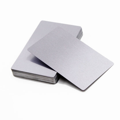 100 Pcs 0.22mm Laser Marking Test Aluminum Sheet Metal Nameplate Business Card Blank