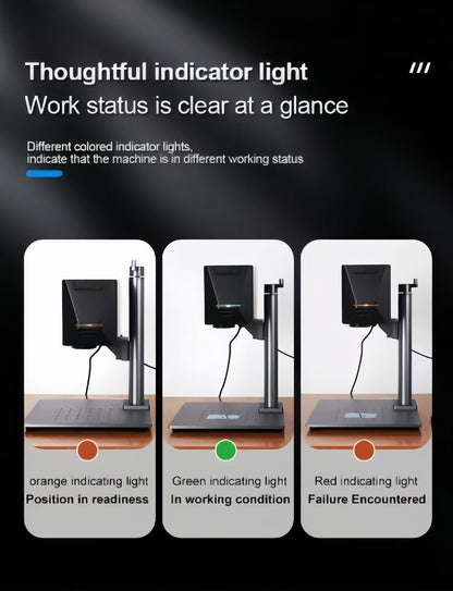 Máquina de marcado láser de fibra Hualong de 8,5 kg, 4K, HD, color para metal, plástico, cuero, madera pintada, grabado láser, soldador láser