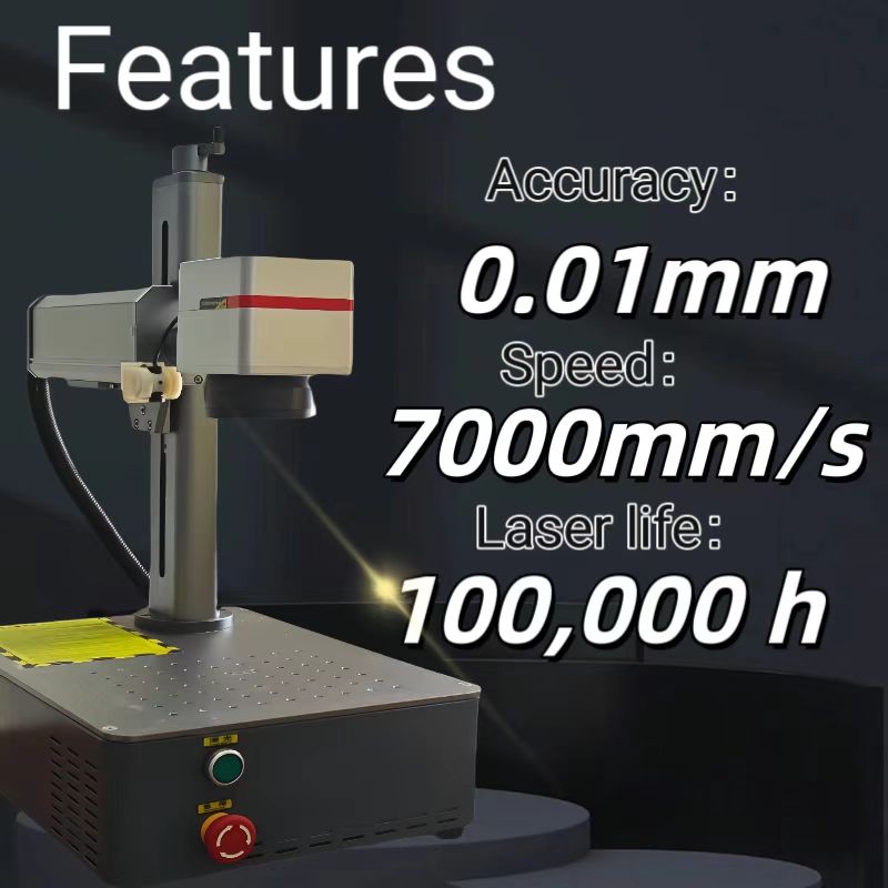 Fiber Laser Engraver 20W/30W/50W/100W, Dual Red Dot Locator Laser Marking Machine for Jewelry,Sliver,Gold,Tumblers, 4.3”X4.3”/5.9”X5.9”/11.8”X11.8” Scan Area with 100,000 Hour Lifespan EzCad Included