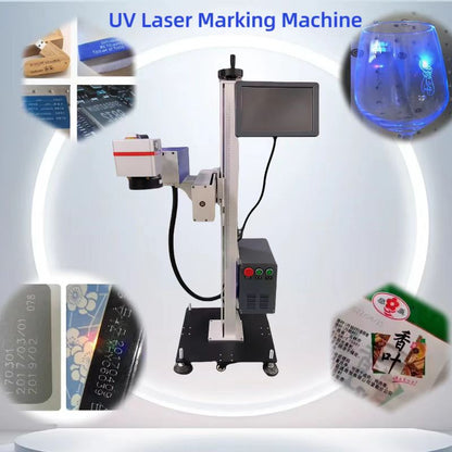 5w 355nm flying laser marking machine for factory assembly line packaging date and batch marking plastic box marking