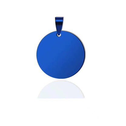 100 Pcs Stainless Steel Round Pendant Blank Round Brand Titanium Steel Brand Dog Brand Metal Pendant Vacuum Plating Gold Medal