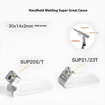 Laser Welding Head Reflector lens 30x14x2mm for SUP21S/T Fiber laser Welder Machine Handheld Reflective Lens Welder with Holder (30*14*2mm 21S)