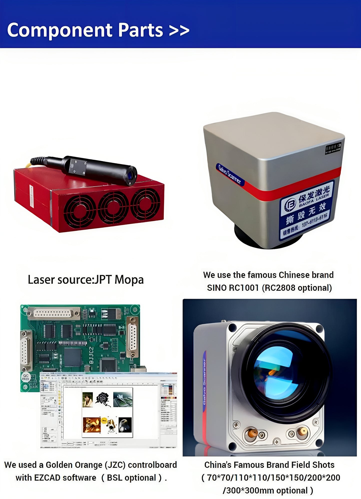 JPT MOPA M7 Desktop Laser Marking Machines Fiber Laser 20W/30W/60W/100W Machinery Industry Equipment Laser Engraving Machines